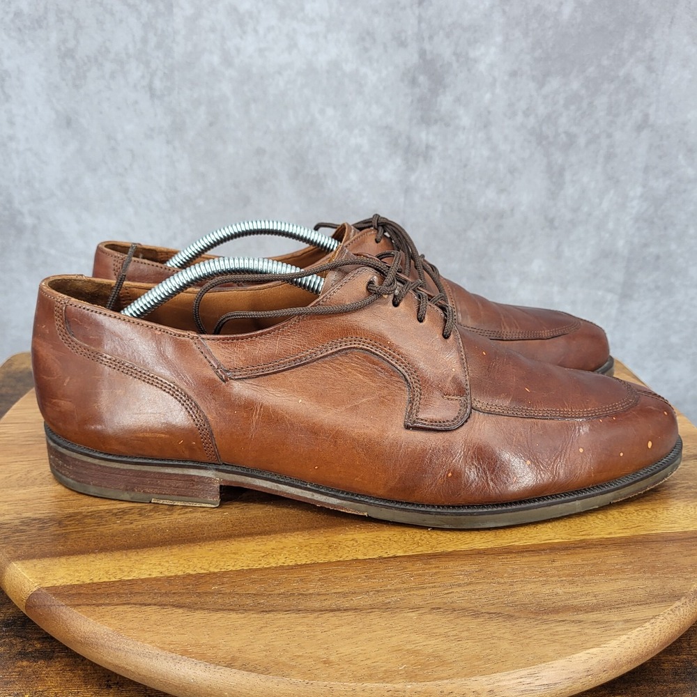Bostonian Elements Oxford Shoes Mens 12 M Brown Leather Dress Shoes USA‎ Derby